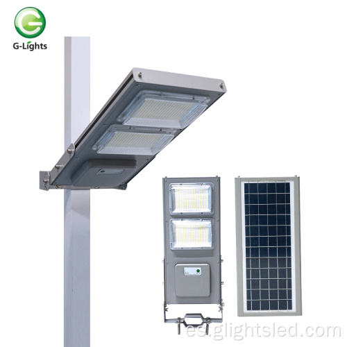 Farola solar LED todo en uno de aluminio 100w